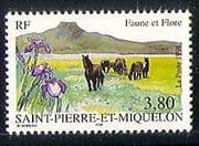St Pierre & Miquelon 1998 Horses / Nature 1v n30712