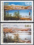 St Pierre & Miquelon 2001 Seasons/ Lake/ Trees/ Fishing/ Nature 2v set (n45883)