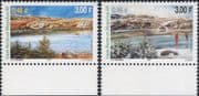 St Pierre & Miquelon 2001 Seasons/ Lake/ Trees/ Skating/ Nature/ Sports 2v set (n45884)