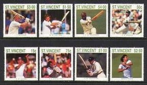 St Vincent 1988 Cricket  /  Sports  /  Cricketers  /  Games  /  People 8v set (n20413)