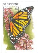 St Vincent 1989 Butterflies/ Insects/ Nature/ Conservation/ Wildlife 1v m/s (b5682x)