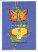 St Vincent 1989 Butterflies/Insects/Nature/Conservation/Wildlife 1v m/s (b5682y)
