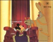 St Vincent 1991 Disney/ ILY/ Prince/ Pauper/ Mickey/ Owl/ Films/ Cinema/ Cartoons 1v m/s (b3123b)