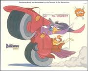 St Vincent 1992 Disney/ Films/ Darkwing Duck/ Motor Cycles/ TV/ Cartoons/ Animation 1v m/s (b4762r)
