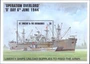 St Vincent 1994 D-Day "Overlord" 50th/ WWII/ Navy/ Liberty Ships 1v m/s (n15405j)
