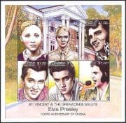 St Vincent 1995 Elvis Presley / Music / Cinema / People / Entertainment 6v m / s n40887