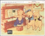 St Vincent 1995 YO Pig/ Disney/ Three Pigs/ Piano/ Music/ Cartoons/ Film/ Cinema 1v m/s (b6724a)
