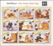 St Vincent 1995 YO Pig/ Disney/ Three Pigs/ Wolf/ Film/ Cinema/ Tales 9v sht (b428)