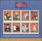 St Vincent 1996 Disney/ Hunchback of Notre Dame/ Film/ Cinema/ Animation/ Cartoons 8v sht (b4751)