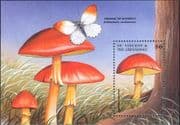 St Vincent 1998 Butterflies/ Fungi/ Insects/ Nature/ Butterfly/ Plants 1v m/s (s1836c)