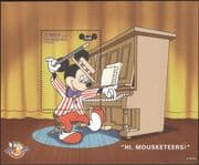 St Vincent 1998 Disney/ Mickey 70th/ Piano/ Dancing/ Music/ Cartoons 1v m/s (ad1138)
