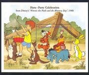 St Vincent 1998 Disney Winnie the Pooh Bear/ Pig/ Cartoon/ Film/ Cinema m//s (d00218)