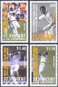 St Vincent 2000  West Indies Cricket/ Test Match/ Sports/ Games/ Lords/  MCC  4v set (s1693s)