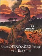 St Vincent 2001 Dinosaurs/ Prehistoric Animals/ Nature/ Reptiles 1v m/s (b7119r)