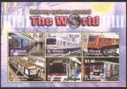 St Vincent 2004 Underground/ Rail/ Railways/ Metro/ Subway/ Transport 6v m/s (n40055)