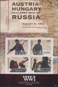 St Vincent 2014 World War One 100th/ WWI/ Army/ Military/ Uniforms 4v m/s (b4636r)