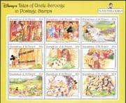 St Vincent Grenadines 1992 Disney/ Pied Piper of Hamelin/ Films/ Cinema/ Cartoons 9v sht (d00234f)