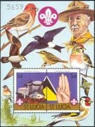 St. Lucia 1986 Scouts/ Scouting/ Camp Fire/\ Cooking/\ Birds/ \Baden Powell 2v m/s (b3486)