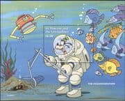 St.Vincent 1996 Disney/ Work/ Diver/ Marine/ Fish/ Diving/ Cartoons/ Animation 1v m/s (b417)