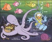 St.Vincent 1996 Disney/ Work/ Diver/ Marine/ Octopus/ Fish/ Diving/ Cartoons 1v m/s (ad1095)