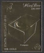 Staffa (L) Mary Rose / Sailing Ship / Compass / Navigation GOLD 1v s / a (n35058)