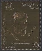 Staffa (L) Mary Rose / Sailing Ship / Writing / Pens / Ink GOLD 1v s / a (n35056)