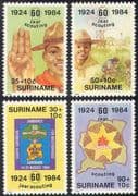 Surinam 1984 Scouts/ Scouting/ Camp Fire/ Youth/ Leisure/ Jamboree 4v set (n27400)