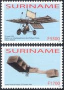 Surinam 2003 Aircraft/ Aviation/ Planes/ Transport/ Powered Flight 2v set (n36522)