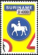 Surinam 2004 Traffic Signs/ Motoring/ Transport/ Road Safety/ Horses 1v (n36511)
