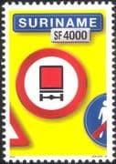 Surinam 2004 Traffic Signs/ Motoring/ Transport/ Road Safety/ Lorry/ Truck 1v (n36512)