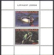 Surinam 2004 UPAEP / Duck / Macaw / Parrots / Birds / Nature / Wildlife 2v m / s (n36524)