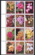 Surinam 2005 Orchids / Flowers / Plants / Nature / Horticulture 12v set blk (n34396)