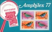 Suriname / Surinam 1977 "Amphilex '77"/ Birds/ Nature/ Animation/ StampEx 4v m/s (n27802a)
