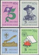 Suriname / Surinam 1983 Scouts 75th Anniversary/ Scouting/ Baden Powell/ Camp Fire 4v set (n46531)
