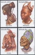 SWA 1982 Headdresses/ Traditional Dress/ Costumes/ Tribal Art 4v set (sw10114)