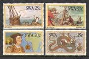 SWA 1982 Ships / Birds / Snake / Map / Dias 4v set (n19990)