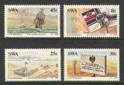 SWA 1984 Boats / Sail / Map / German Flag 4v set (n19982)
