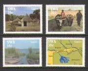 SWA 1986 Caprivi Strip / Map / Boats / Cattle 4v set (n19978)