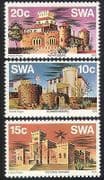 SWA / South West Africa 1976 Castles / Forts / Buildings / Architecture 3v set (sw10103)