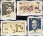 SWA - South West Africa 1983 Diamond Mining/ Diamonds/ Gems/ Minerals/ Horses/ People 4v set (n19945)