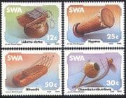 SWA / South West Africa 1985 Music / Traditional Instruments / Drum 4v set (sw10101)