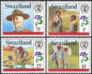 Swaziland 1982 Scouts/ Baden-Powell/ Scouting/ People 4v set (n22162)