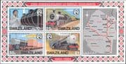 Swaziland 1984 Steam Engines/ Trains/ Rail/ Railways/ Transport/ Maps 4v m/s (b9963)