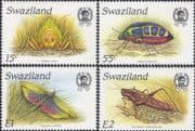 Swaziland 1988 Insects/ Grasshoppers/ Locust/ Beetle/ Bug/ Nature 4v set (b2408)