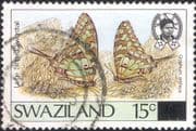 Swaziland 1990  Butterflies/ Insects/ Surcharge  1v  vfu  n22186