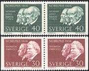 Sweden 1966 Nobel Prize Winners/ Scientists/ Writers/ Medical/ Medicine 2v set bklt prs (n43551)