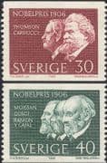 Sweden 1966 Nobel Prize Winners/ Scientists/ Writers/ Medical/ People 2v coil set (n43551a)