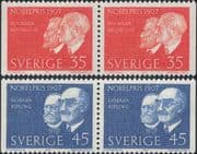 Sweden 1967 Nobel Prize/ Science/ Physics/ Chemistry/ Writing/ Medical 2v set bklt pairs (n46626)