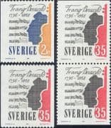 Sweden 1968 Franz Berwald/ Composers/ Music/ Violin/ Musical Score 4v set (n46691)