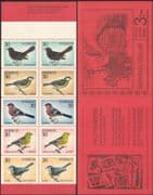 Sweden 1970 Christmas/ Greetings/ Blue Tit/ Blackbird/ Birds/ Nature 10v bklt (b6820f)